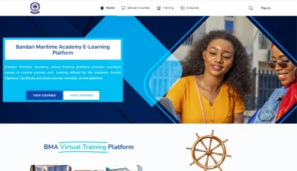 Bandari Maritime Academy E-Learning Platform screenshot