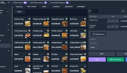 Bangkok Thai Restaurant POS screenshot