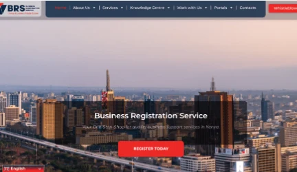 Business Registration Service Website screenshot