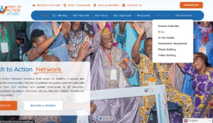 Faith to Action Network Website screenshot