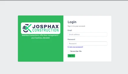 Josphax Construction POS screenshot