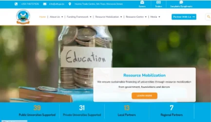 Universities Fund Website screenshot