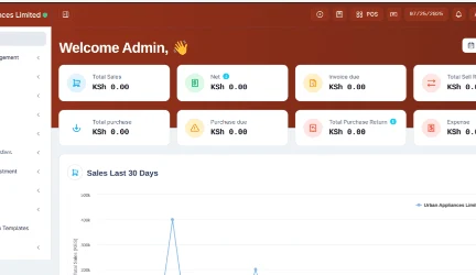 Urban Appliances POS screenshot